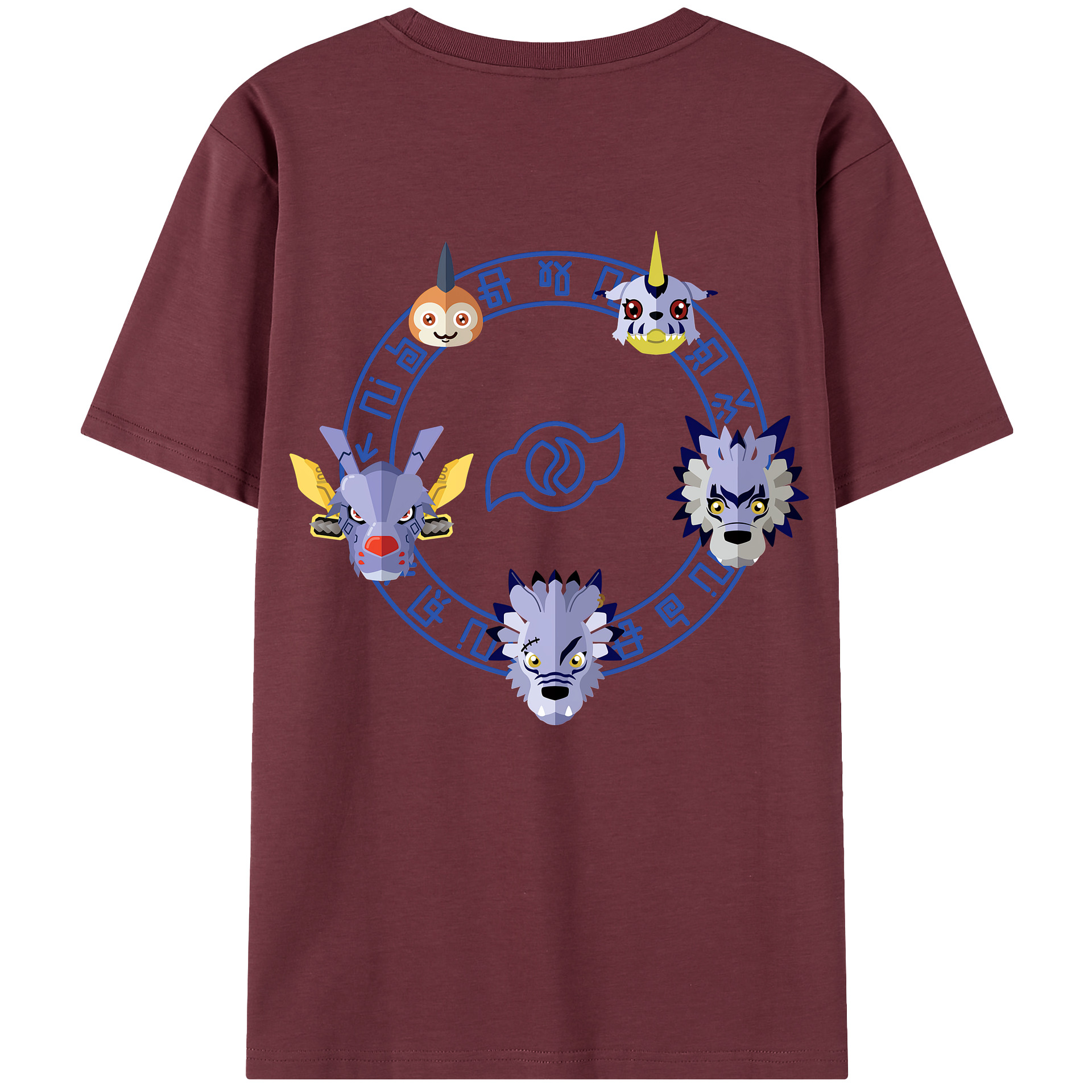 （画像用） Digimon デジタルモンスター/デジモン 綿100％半袖Tシャツ（背面プリント）